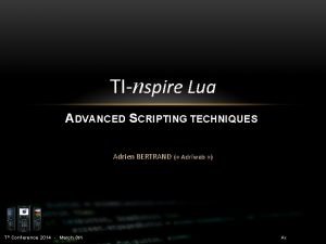 Ti nspire lua programming