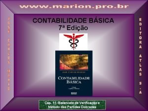 CONTABILIDADE BSICA 7 Edio 1 Cap 11 Balancete