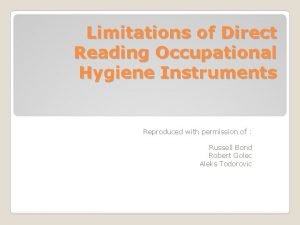 Direct reading instruments
