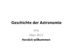 Geschichte der astronomie zusammenfassung