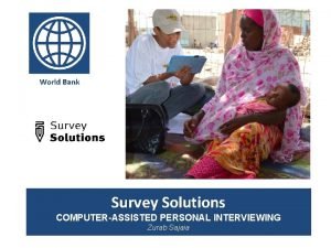 Survey solutions world bank