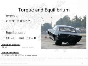 Torque equilibrium