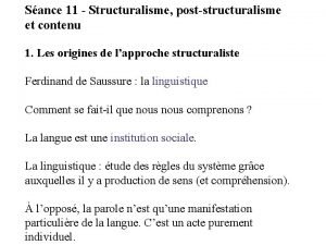 Post-structuralisme linguistique