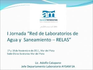 I Jornada Red de Laboratorios de Agua y