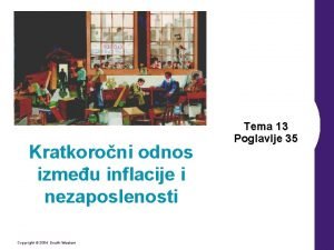 Kratkoroni odnos izmeu inflacije i nezaposlenosti Copyright 2004