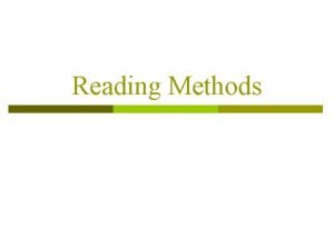 Skimming reading strategy