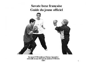 Savate boxe franaise Guide du jeune officiel Document