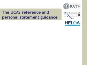 Ucas independent reference example