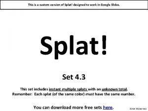 Fraction splat google slides