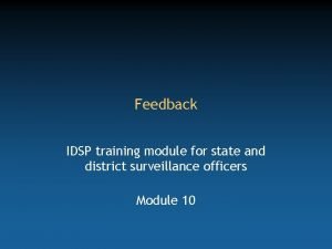 Idsp training module