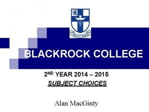 Blackrock college principal