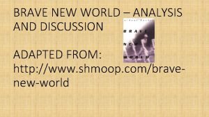 Brave new world drug name