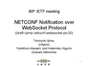 Netconf notification