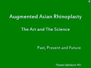 Augmented Asian Rhinoplasty The Art and The Science