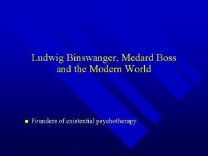 Ludwig binswanger personality theory