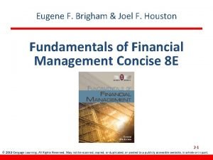 Eugene F Brigham Joel F Houston Fundamentals of