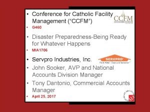Conference for Catholic Facility Management CCFM G 460