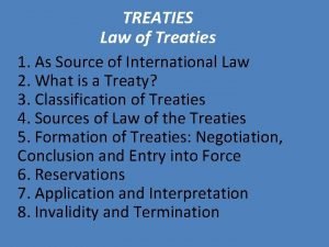 Treaty in law