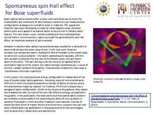 Spontaneous spin Hall effect for Bose superfluids Atomoptical