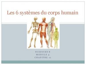 Les 6 systmes du corps humain SCIENCES 8