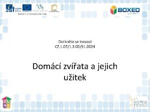 Dotknte se inovac CZ 1 071 3 0051