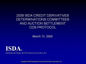 Credit derivatives determinations committee