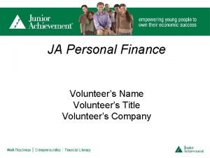 Ja personal finance