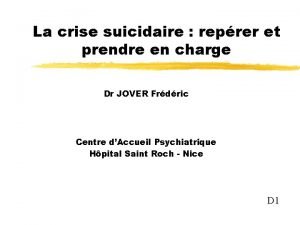 La crise suicidaire reprer et prendre en charge