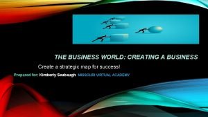 THE BUSINESS WORLD CREATING A BUSINESS Create a