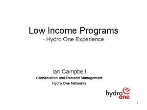 Hydro one low income