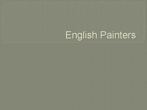 Famous english painters