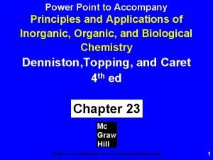 Power Point to Accompany Principles and Applications of