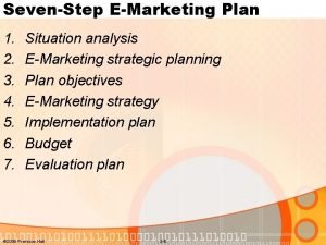 SevenStep EMarketing Plan 1 2 3 4 5