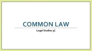 Difference between common law and statute law