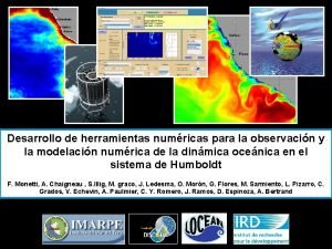 Desarrollo de herramientas numricas para la observacin y