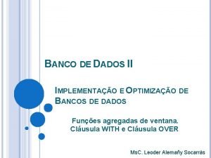 Banco de dados ii