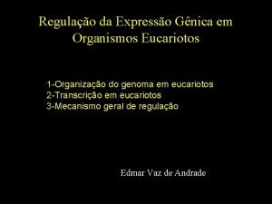 Regulao da Expresso Gnica em Organismos Eucariotos 1