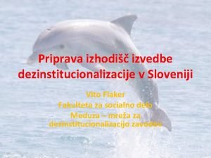 Priprava izhodi izvedbe dezinstitucionalizacije v Sloveniji Vito Flaker