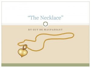 The necklace anticipation guide