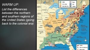 Sectionalism map of the united states
