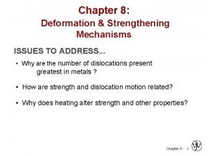 Strengthening mechanisms