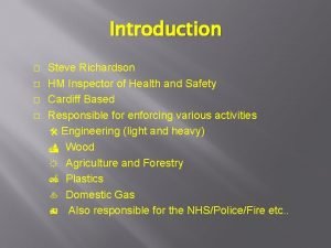 Hm inspector of health and safety