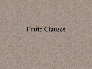 Finite clauses