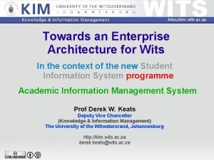 Wits architecture