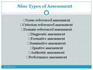 Types of assessment questions Types of assessment questions