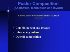 Poster composition and layout
