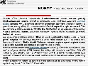 Vut normy