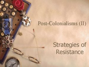 Resistance history definition