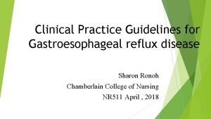 Gerd clinical practice guidelines