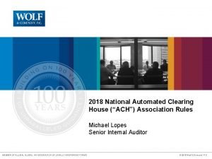 National automated clearing house association rules